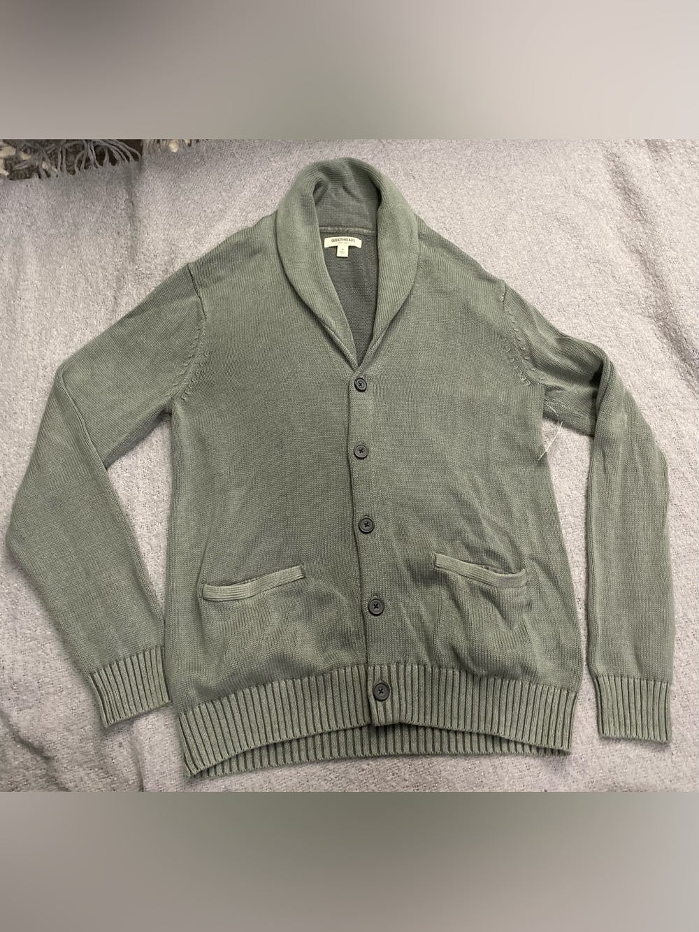 Goodthreads Men's Shawl Collar Cardigan in Olive